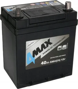 Akumulator 4MAX 12V 40Ah/330A L+ biegun cienki pojazdy japońskie + biegun standardowy 187x140x225 B01 - stopka o wysokości 10 5 mm rozruchowy - Ładowarki i akumulatory - miniaturka - grafika 1