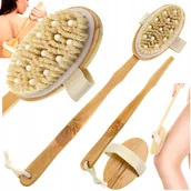 Szczotki do masażu - TEMU SZCZOTKA Z DŁUGĄ RĄCZKĄ NATURALNA DREWNIANA DO MYCIA MASAŻU CIAŁA PLECÓW - miniaturka - grafika 1