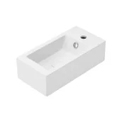 Umywalki - Uptrend Auris umywalka 50x25,5 cm prostokątna biała TR4127A - miniaturka - grafika 1