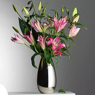 Wazon ANAIS Philippi 30 cm srebrny - Wazony i flakony - miniaturka - grafika 1