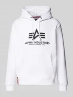 Bluzy męskie - Bluza z kapturem z nadrukiem z logo - miniaturka - grafika 1