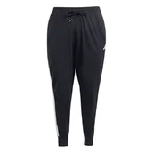 Spodnie rowerowe - adidas dames ESSENTIALS 3-STRIPES JOGGER PANTS (PLUS SIZE), black/white, XL Plus - miniaturka - grafika 1