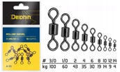 Inne akcesoria dla wędkarzy - KRĘTLIKI DELPHIN ROLLING SWIVEL A-01 R. 8 - miniaturka - grafika 1
