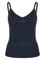 Koszulki i topy damskie - Fracomina Top FR25ST4006K410J9 Granatowy Slim Fit - miniaturka - grafika 1