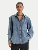 Koszule damskie - Patrizia Pepe Koszula jeansowa 8C0833/D108-CB05 Niebieski Regular Fit - miniaturka - grafika 1