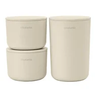 Pojemniki kuchenne - Brabantia 223501 - renew - zestaw 3 pojemników - soft beige kod: 22 35 01 - miniaturka - grafika 1
