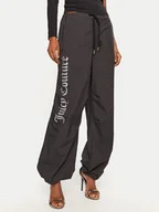 Spodnie sportowe damskie - Juicy Couture Spodnie dresowe Ayla JCWBJ24306 Czarny Loose Fit - miniaturka - grafika 1