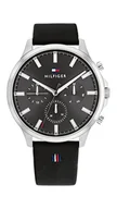 Zegarki męskie - Tommy Hilfiger Męski analogowy zegarek kwarcowy ze skórzanym paskiem 1710495 - miniaturka - grafika 1