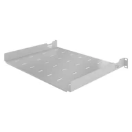 Akcesoria do szaf serwerowych - Półka do szafy Standard 19" z otworami, 350 mm, 1U, szara - miniaturka - grafika 1