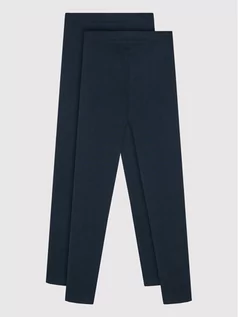 Spodnie i spodenki dla dziewczynek - Name it Komplet 2 par legginsów 13180828 Granatowy Slim Fit - grafika 1