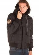 Kurtki męskie - SUPERDRY KURTKA MĘSKA CZARNA Z KAPTUREM L JSC - miniaturka - grafika 1