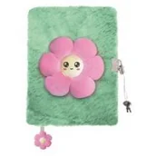 Szkolne artykuły papiernicze - St. Majewski Pamiętnik A5 Włochacz z kłódką 3D My Little Rriend Pink Flower 96 kartek - miniaturka - grafika 1