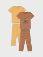 Piżamy chłopięce - Sinsay - Piżamy 2 pack - beżowy - miniaturka - grafika 1