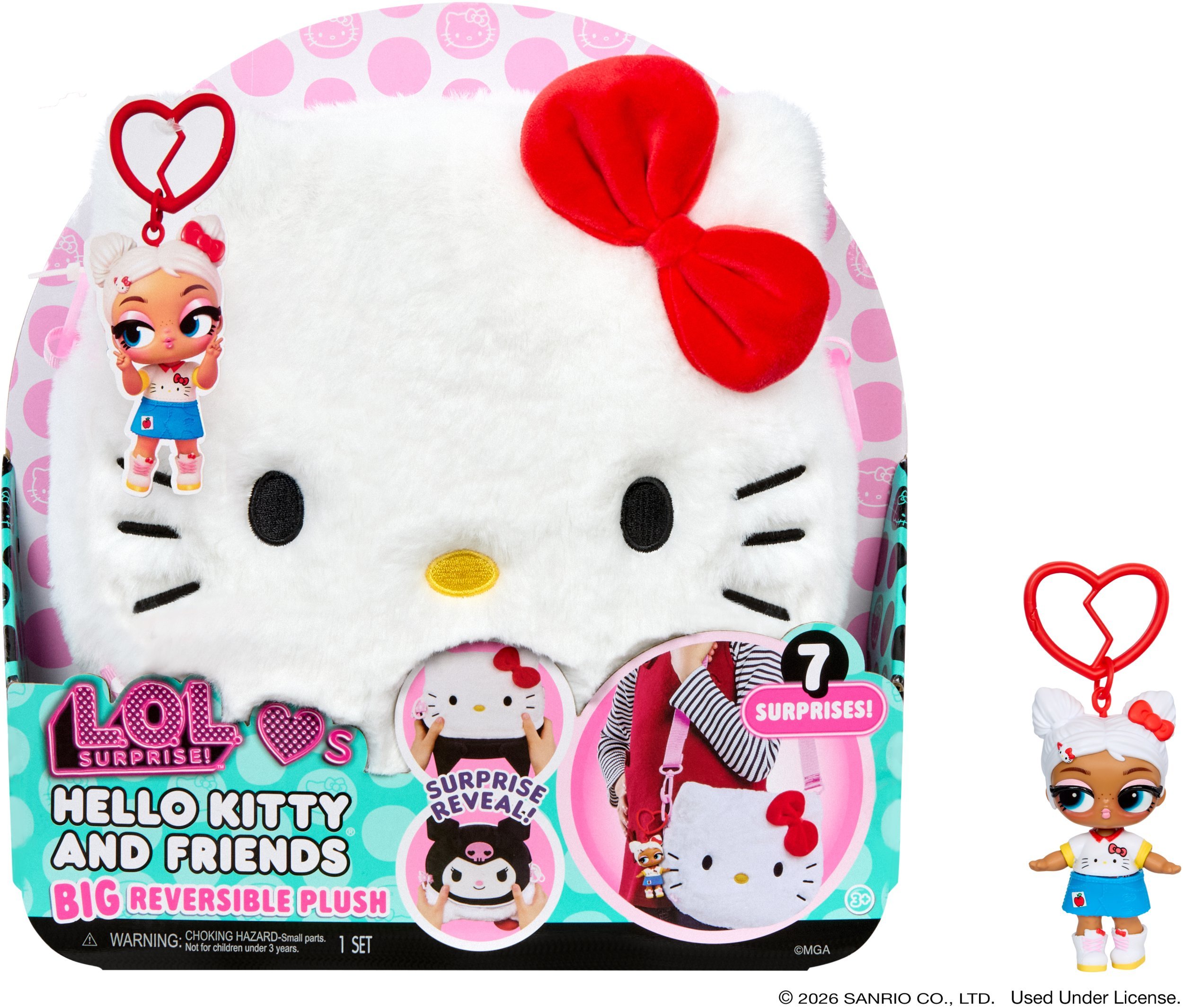 MGA L.O.L. Surprise! L.O.L. Surprise Loves Hello Kitty & Friends big Reversible Plush 249849
