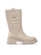 Botki damskie - Simple Botki SL-26-02-000036 Beżowy - miniaturka - grafika 1