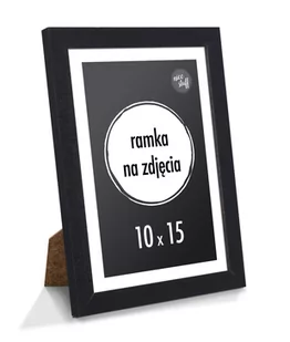 RAMKA NA ZDJĘCIA 10x15 cm A6 ramki 15x10 czarna drewniana sosna - Ramki na zdjęcia - miniaturka - grafika 1