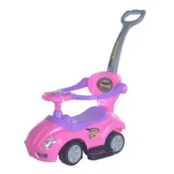 Jeździki dla dzieci - Jeździk z rączką 3w1 Mega Car różowy Baby Mix - miniaturka - grafika 1