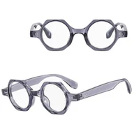 Okulary korekcyjne, oprawki, szkła - Okulary Lenonki zerówki do komputera z filtrem BLUE LIGHT STL41G szare transparentne + akcesoria - miniaturka - grafika 1