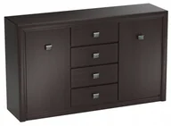 Komody - Komoda duża czarna wenge z szufladami 150 cm KOEN - miniaturka - grafika 1