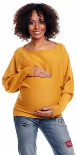Bluzki ciążowe - Peekaboo Sweter ciążowy w kolorze pomarańczowym - grafika 1
