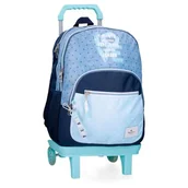 Plecaki - Pepe Jeans Noni Denim Plecak z podwójną komorą z wózkiem Niebieski 32x44x22 cm Poliester by Joumma Bags, Niebieski, Talla única, Plecak z podwójną komorą z wózkiem - miniaturka - grafika 1