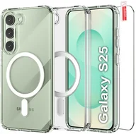 Etui i futerały do telefonów - Etui do Samsung S25 WZMACNIANE do MAGSAFE ANTI SHOCK CLEAR CASE Szkło - miniaturka - grafika 1
