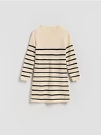 Swetry dla dziewczynek - Reserved - Dzianinowa sukienka z wiskozą - wielobarwny - miniaturka - grafika 1