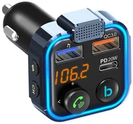 Transmitery FM - Transmiter FM +  ładowarka samochodowa QC3.0  + PD20W zestaw głośnomówiący - miniaturka - grafika 1