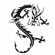 Naklejki na ścianę - Naklejka na ścianę dragon tribal azja Smok 4, 59x48 cm - miniaturka - grafika 1