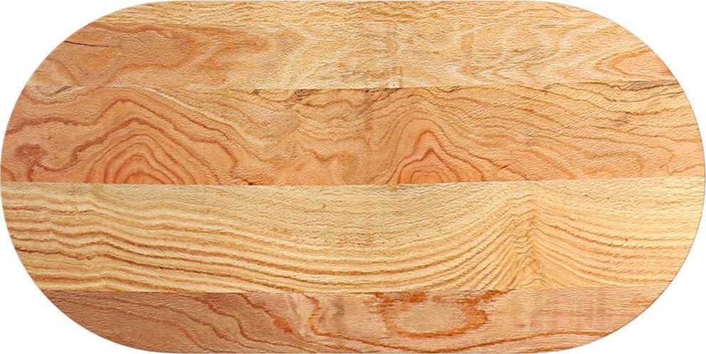 vidaXL Blat do stołu, brązowy, 100x50x2 cm, lite drewno dębowe, owalny