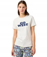 Koszulki i topy damskie - T-shirt Wrangler RINGER TEE 112362572 Vintage White S - miniaturka - grafika 1