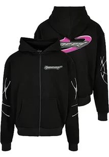 Mister Tee Męska bluza z kapturem Speed Logo Zip Jacket, czarny, XXL - Bluzy męskie - miniaturka - grafika 1