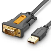 Adaptery i przejściówki - Ugreen Ugreen kabel przejściówka adapter USB - RS-232 (męski) 1 m czarny (CR104 20210) CR104 20210 - miniaturka - grafika 1