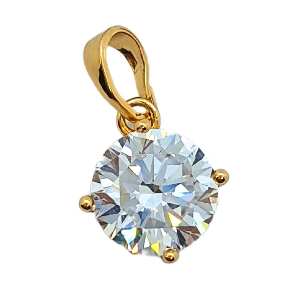 Zawieszka Kryształek 18mm/10mm - Pozłacana 18k Złotem