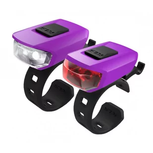 Kellys Lampa p+t VEGA fioletowa (purple) - Lampki rowerowe - miniaturka - grafika 1