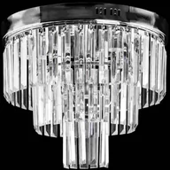 Lampy sufitowe - VEN Glamour LAMPA sufitowa VEN E1736/5+4 CR kryształowa OPRAWA metalowa pałacowa chrom crystal __code-67061 - miniaturka - grafika 1