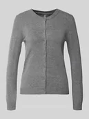 Swetry damskie - Kurtka o kroju slim fit z dzianiny z mieszanki wiskozy model ‘NORA’ - miniaturka - grafika 1