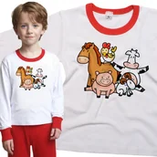 Piżamy dla dziewczynek - Piżama dziecięca Koń Krowa Kura Koza Świnka Zwierzęta 98/104 - VoloDonum - miniaturka - grafika 1