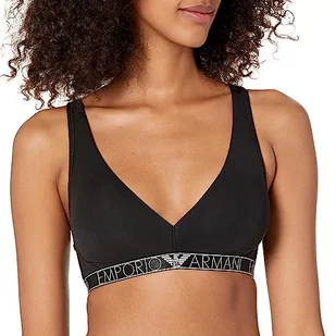 Emporio Armani Damski Marzycielski Wiskoza Koronkowy Biustonosz Wyściełany Damski, czarny, M - Biustonosze - miniaturka - grafika 1