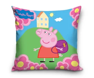 Poduszka dekoracyjna Świnka Peppa PEPPAPIG005 40 x 40 cm - Kołdry i poduszki dla dzieci - miniaturka - grafika 1