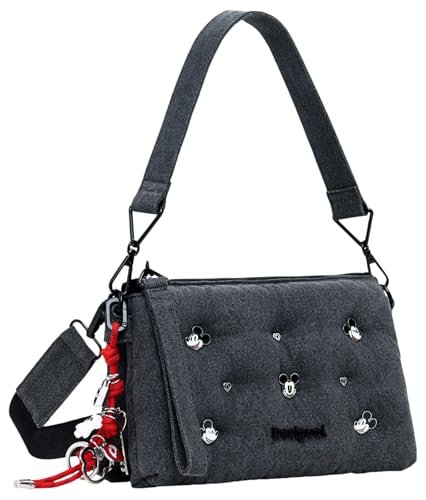 Desigual Torba damska z Mickey, ACROSSBODYBAG, Czarny (Black)