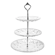 Tace i patery - Szklana patera Catalina 3-poziomowa okrągła - miniaturka - grafika 1
