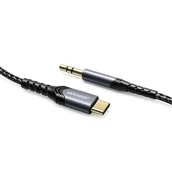 Kable USB - Joyroom kabel audio stereo AUX 3,5 mm mini jack - USB Typ C do telefonu tabletu 2 m czarny (SY-A03) - miniaturka - grafika 1