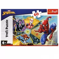 Puzzle - Puzzle 60 el. Marvel Spiderman. W sieci Trefl - miniaturka - grafika 1