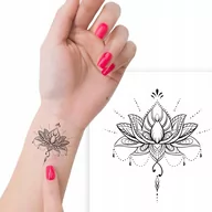 Zabawki kreatywne - TATUAŻ Zmywalny Tymczasowy KWIATY Wiele WZORÓW MiX - miniaturka - grafika 1