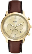 Zegarki męskie - Zegarek Fossil FS6113 Neutra Chronograph Brown Leather Strap 44mm - miniaturka - grafika 1