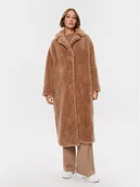 Płaszcze damskie - Guess Płaszcz zimowy W3BL86 WF2C2 Brązowy Regular Fit - miniaturka - grafika 1