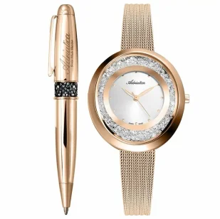 Zegarek Zegarek Damski Adriatica na bransolecie A3771.9143QZ - Swarovski Zegarek Swiss Made - Zegarki damskie - miniaturka - grafika 1