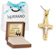 Biżuteria religijna - Ciesielscy Złota zawieszka 585 krzyżyk krzyżyk prezent CS-ZA_953_A-0-585 - miniaturka - grafika 1