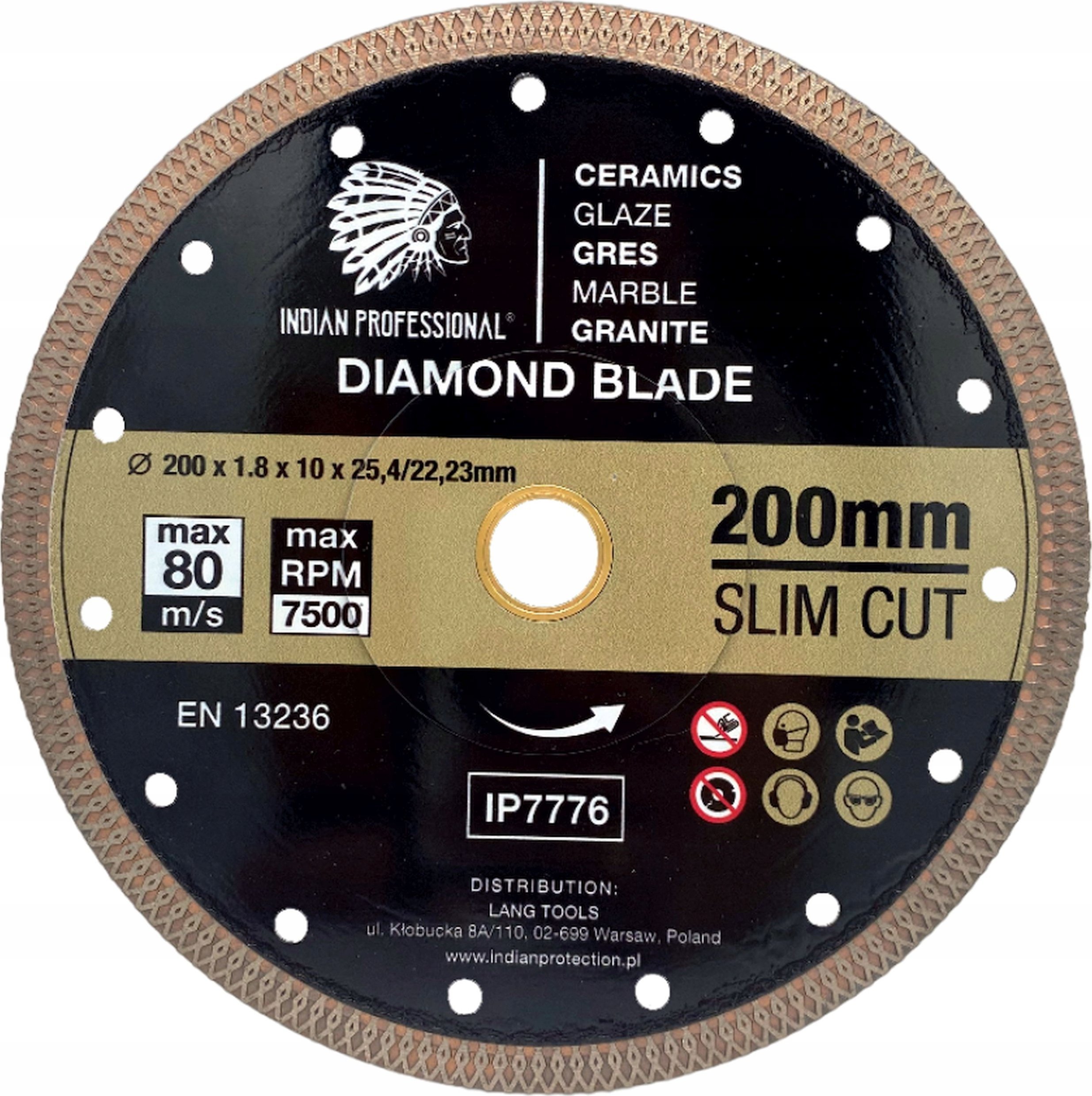 INDIAN PROFESSIONAL TARCZA DIAMENTOWA 200mm SLIM CUT